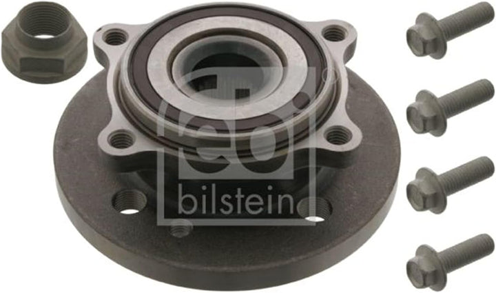 febi bilstein 37107 Radlagersatz mit Radnabe, Achsmutter und Befestigungsschrauben , 1 Stück