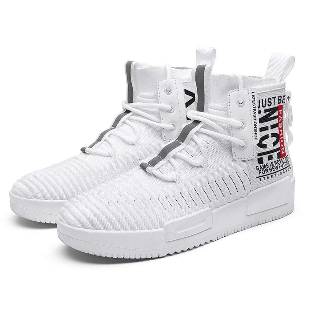 FUSHITON Herren Sportschuhe Laufschuhe High Top Turnschuhe Mode Sneakers Freizeitschuhe Outdoor Stra