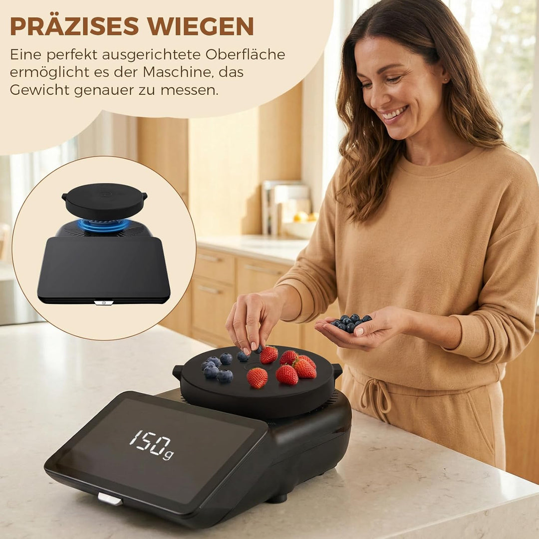 Dampfumleiter &amp; Silikon Wiegeplatte für Thermomix TM7, Zubehör Set 360° drehbarer Dampfumleiter zum