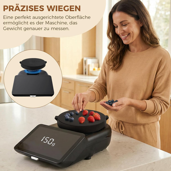 Dampfumleiter &amp; Silikon Wiegeplatte für Thermomix TM7, Zubehör Set 360° drehbarer Dampfumleiter zum