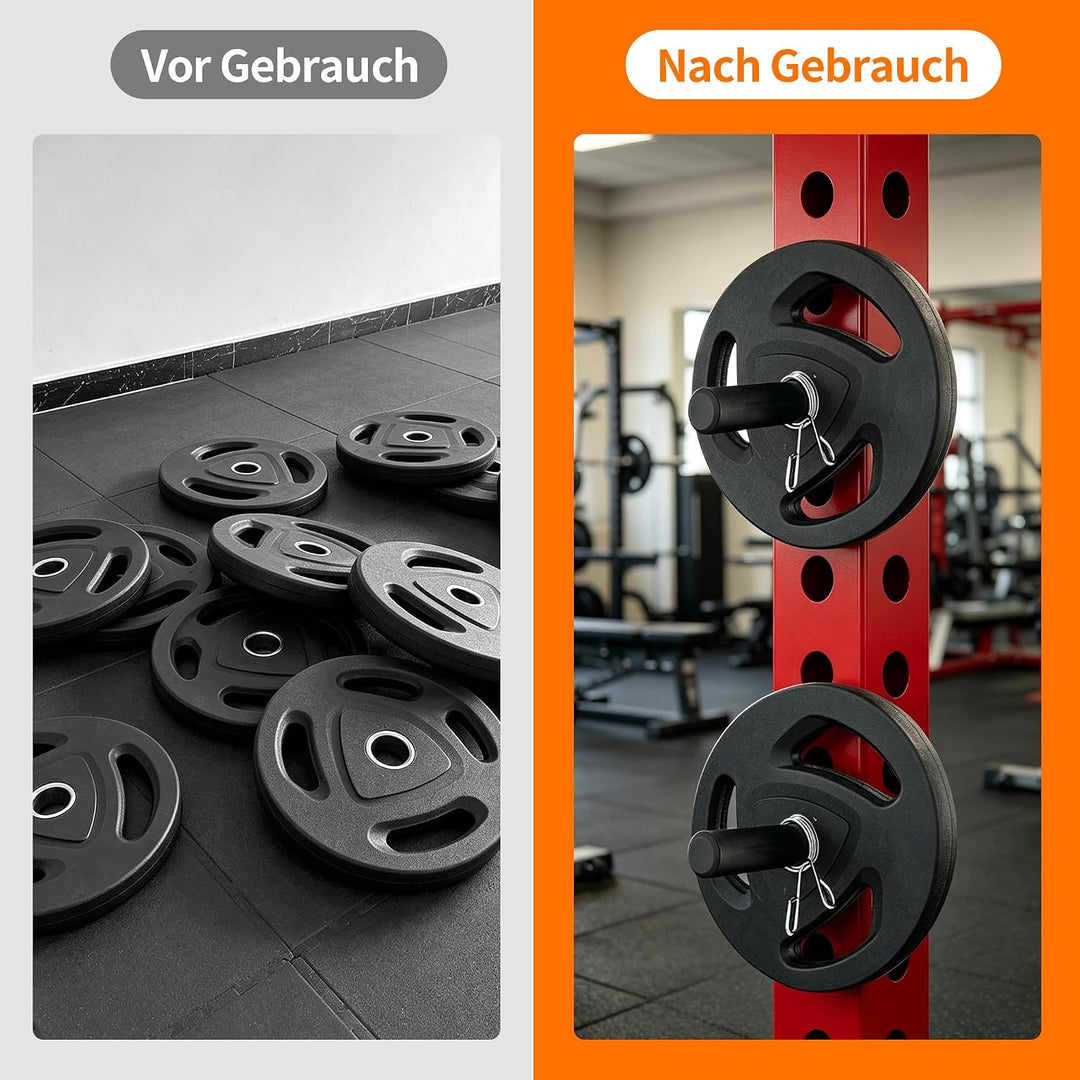 aleawol Hantelscheibenhalter Power Rack Befestigung für 50mm Hantelscheibe | 2er Set Gewichtsplatten