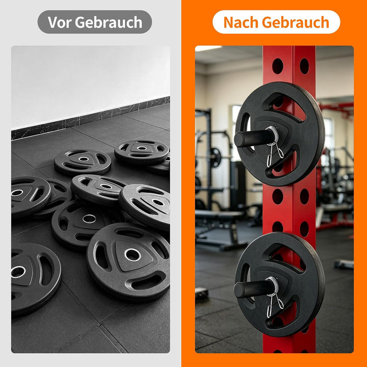 aleawol Hantelscheibenhalter Power Rack Befestigung für 50mm Hantelscheibe | 2er Set Gewichtsplatten
