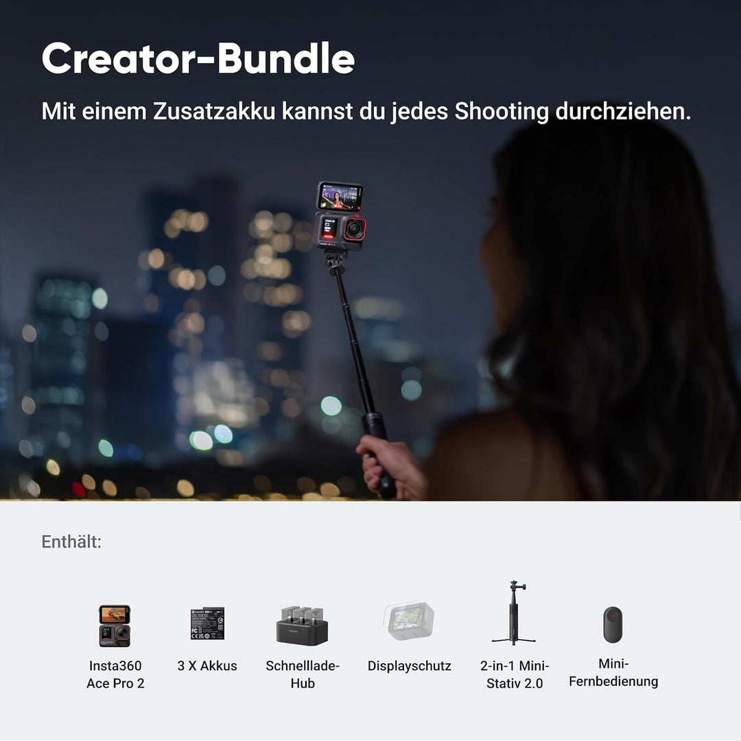 Insta360 Ace Pro 2 Creator-Bundle - 8K Action-Cam mit Leica Objektiv, Creator-Bundle