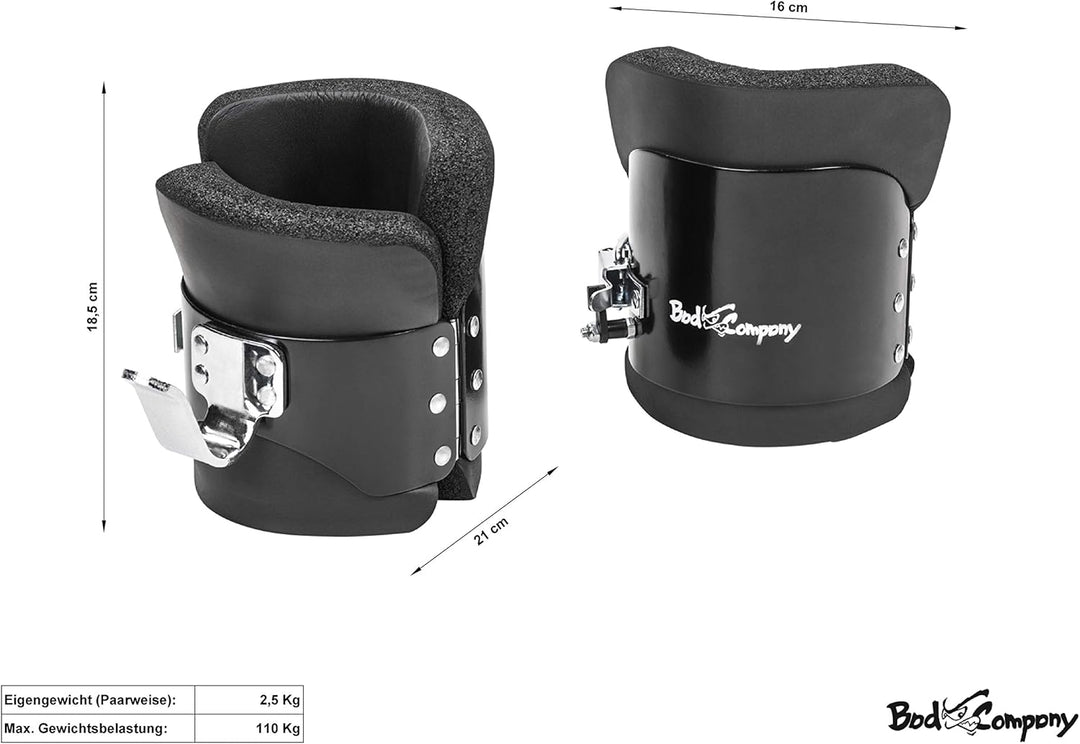 Bad Company Gravity Boots I Hanging-Boots mit Sicherheitsverschluss, Anschlagsstift und Übungsanleit