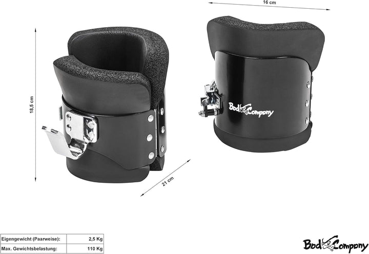 Bad Company Gravity Boots I Hanging-Boots mit Sicherheitsverschluss, Anschlagsstift und Übungsanleit