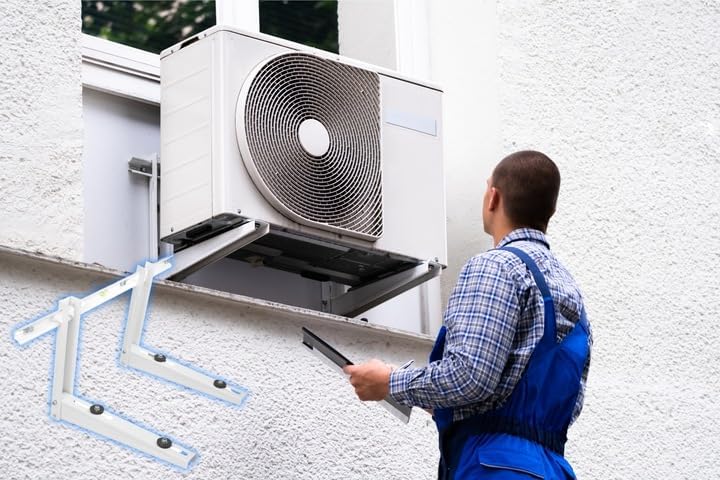 SYSTERM Universal Wandkonsole Set für Split Klima Klimaanlage Klimageräte Wandhalterung für Klimaanl