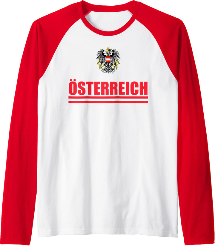 Osterreich Austrian Flag Shirt Austria National Emblem Gift Raglan