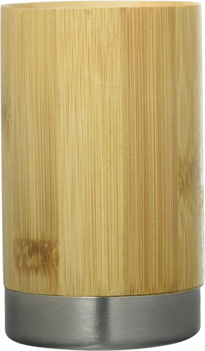 axentia Bambus-Badset, holzfarben/Silber, ca. 10 x 23 x 19 cm