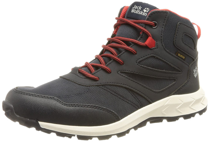 Jack Wolfskin Woodland Texapore Mid K Outdoorschuhe 38 EU Night Blue Red, 38 EU Night Blue Red