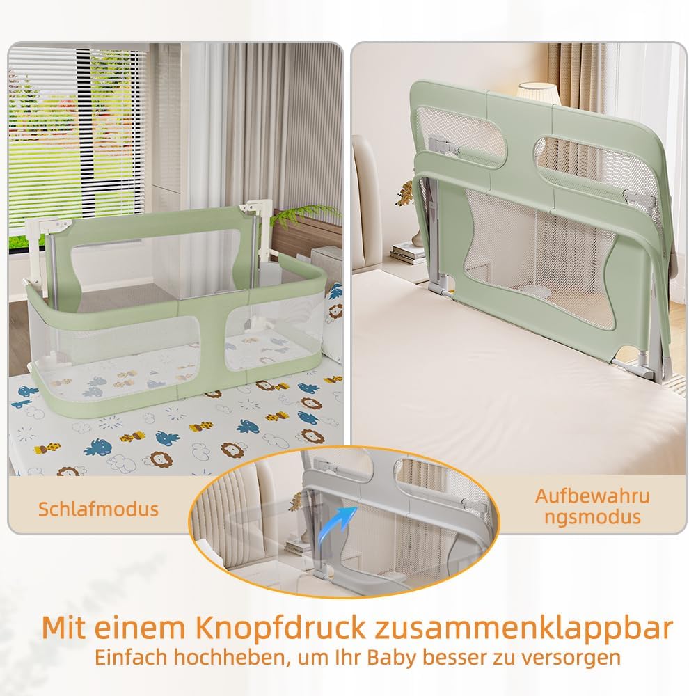 homewell Bettgitter, gemeinsames Schlafen, Bettschutzgitter Kinderbettgitter für Kinder Babybettgitt