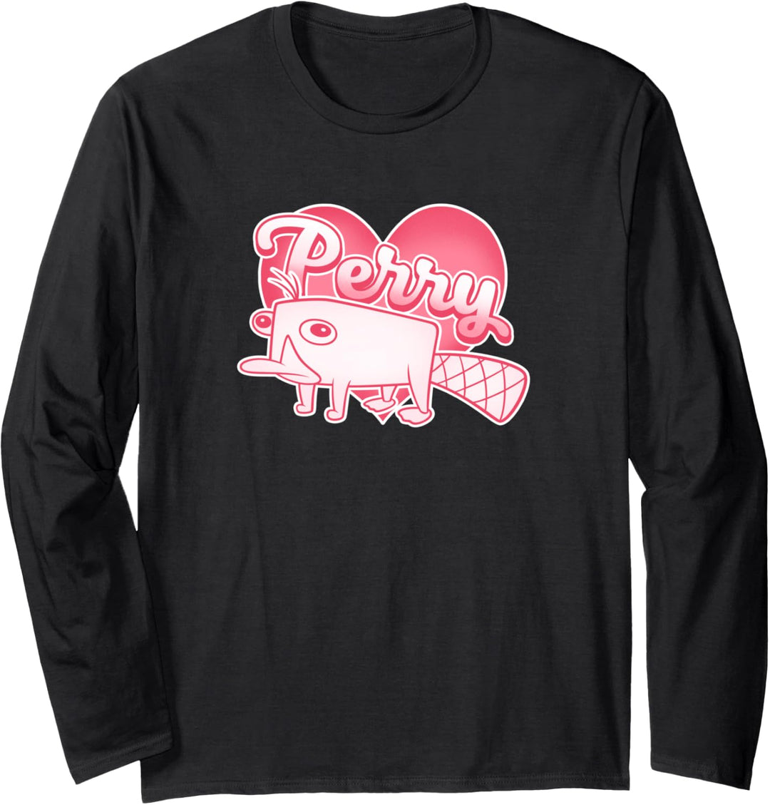 Disney Phineas und Ferb Perry Herz Cartoon Langarmshirt