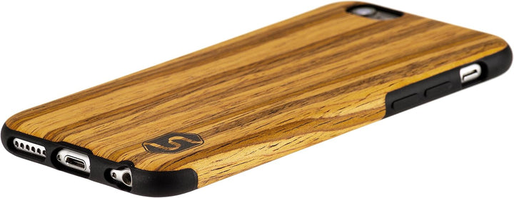 SEBASTIAN STURM Handyhülle "MAXI" | Hergestellt aus echtem Holz "Teak" in einer TPU-Hülle | Kompatib