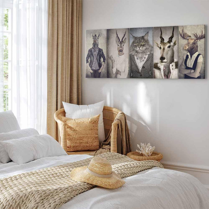 murando - Bilder Arbeitstiere 200x80 cm Vlies Leinwandbild 5 tlg Kunstdruck modern Wandbilder XXL Wa