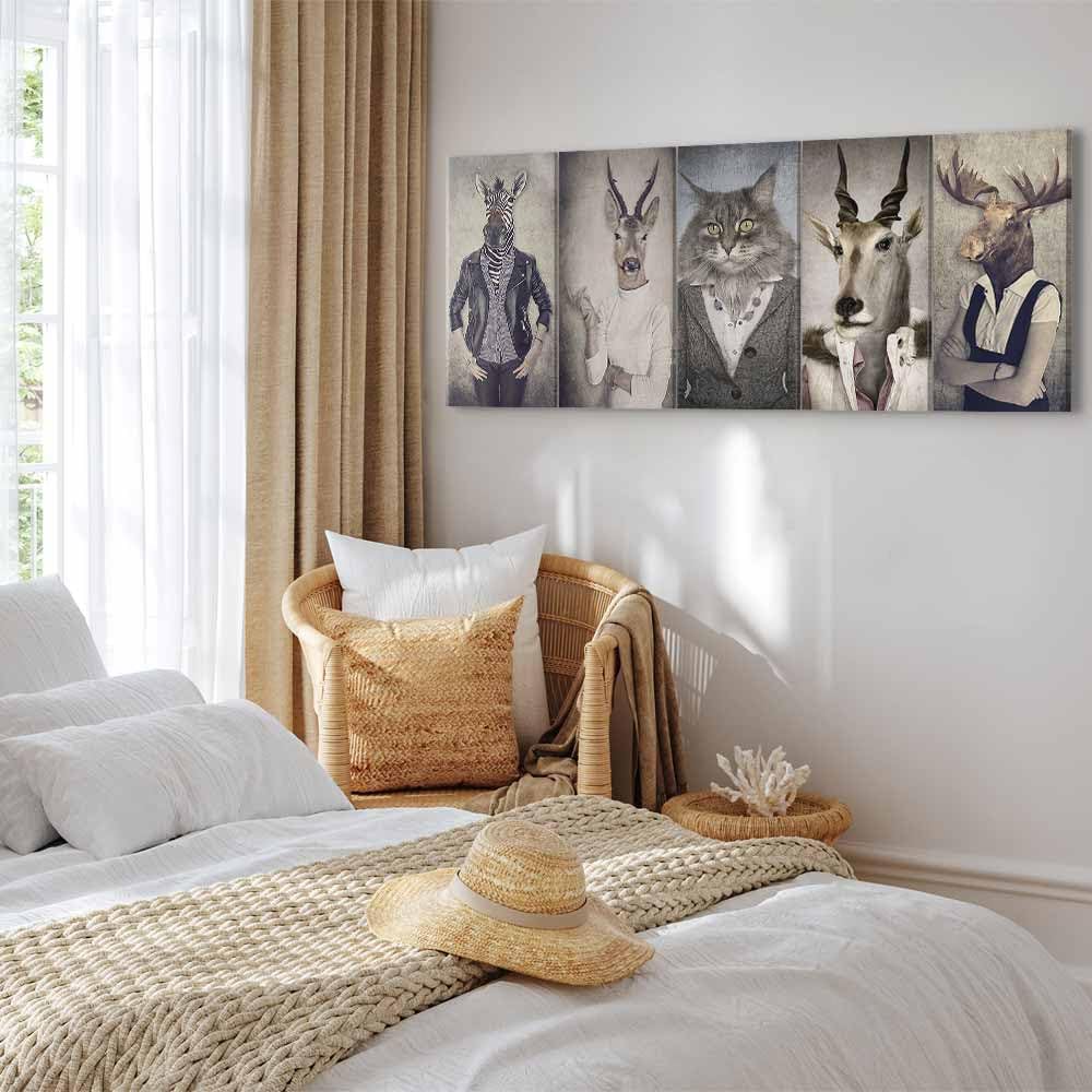 murando - Bilder Arbeitstiere 200x80 cm Vlies Leinwandbild 5 tlg Kunstdruck modern Wandbilder XXL Wa