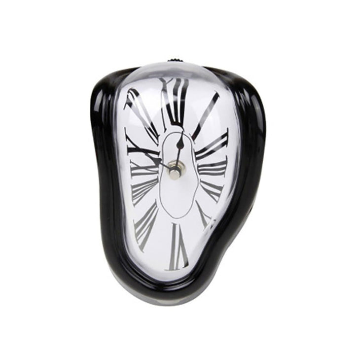 Ulalaza Home Vintage-Tischuhr, geräuschlos, schmelzende Uhr, surreale Tropfuhr, rustikales Metall, r