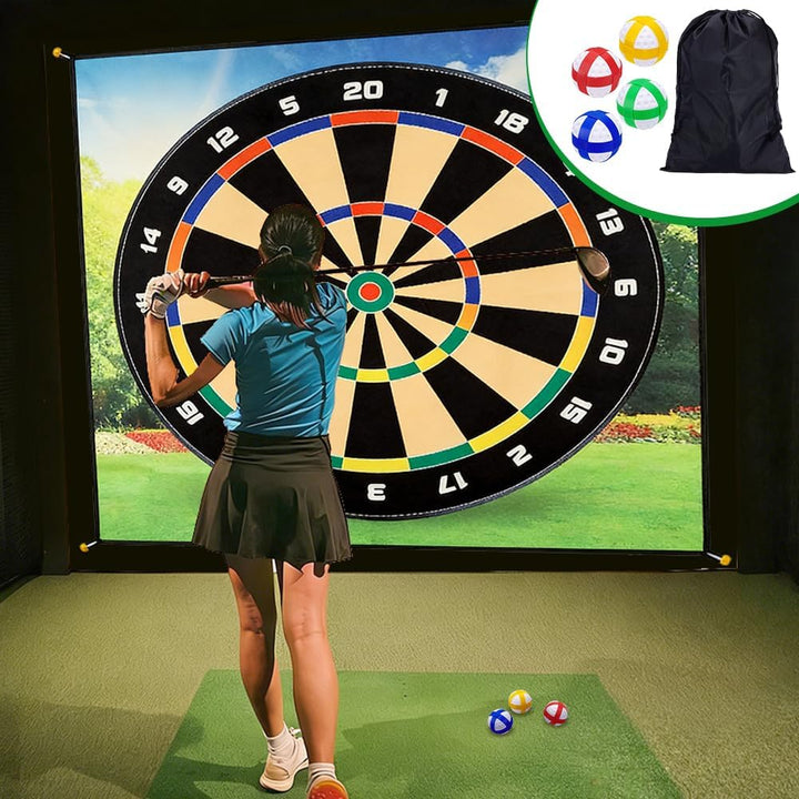 UNICRAFTALE 64 Stück 4 Farben Klett Golfbälle 1.3 Zoll/33mm Durchmesser Mini Klett Übungsbälle Aus K