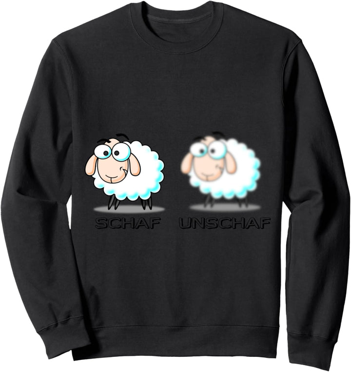 Lustiges Schaf Unschaf Wortspiel lustig Sweatshirt
