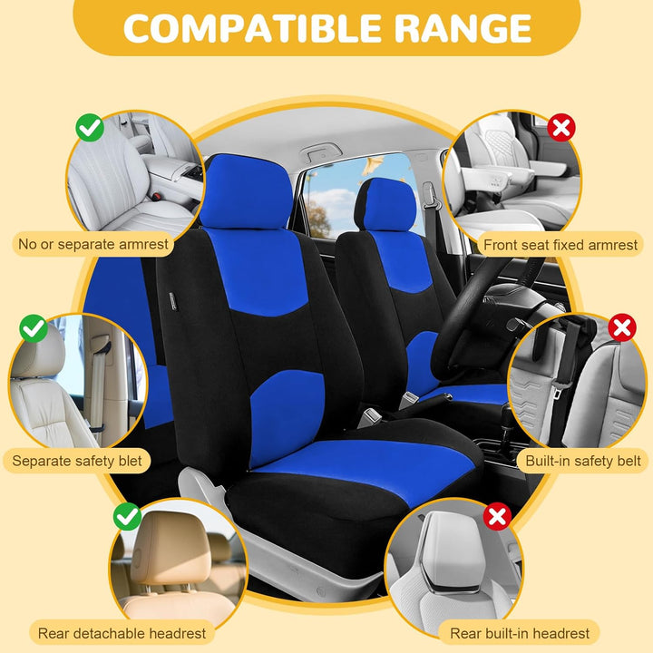 9 Stück Autositzbezüge Set,Schonbezug Autositz,Autositzbezüge Komplettset Polyester,Atmungsaktiv Vor