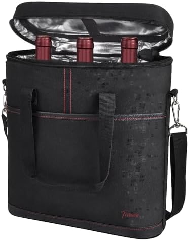 Kato Tirrinia Kühltasche Klein- Flaschenträger für Wein & Bier, gepolsterte weinkühltasche mit isoli