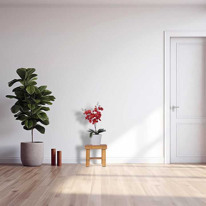 Relaxdays Badhocker aus Bambus, Sitzhocker mit extra Ablagefläche, HxBxT: 26 x 27 x 22,5 cm, Staurau