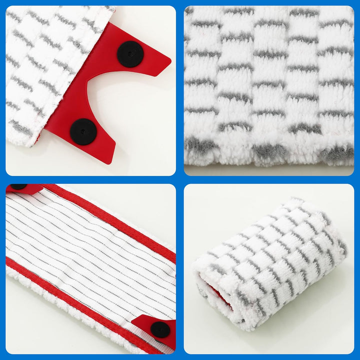 4 Stück Bodenwischer Wischmopp Ersatzbezug für Vileda Set, für Vileda Ultramax/Easy Wring UltraMax/U