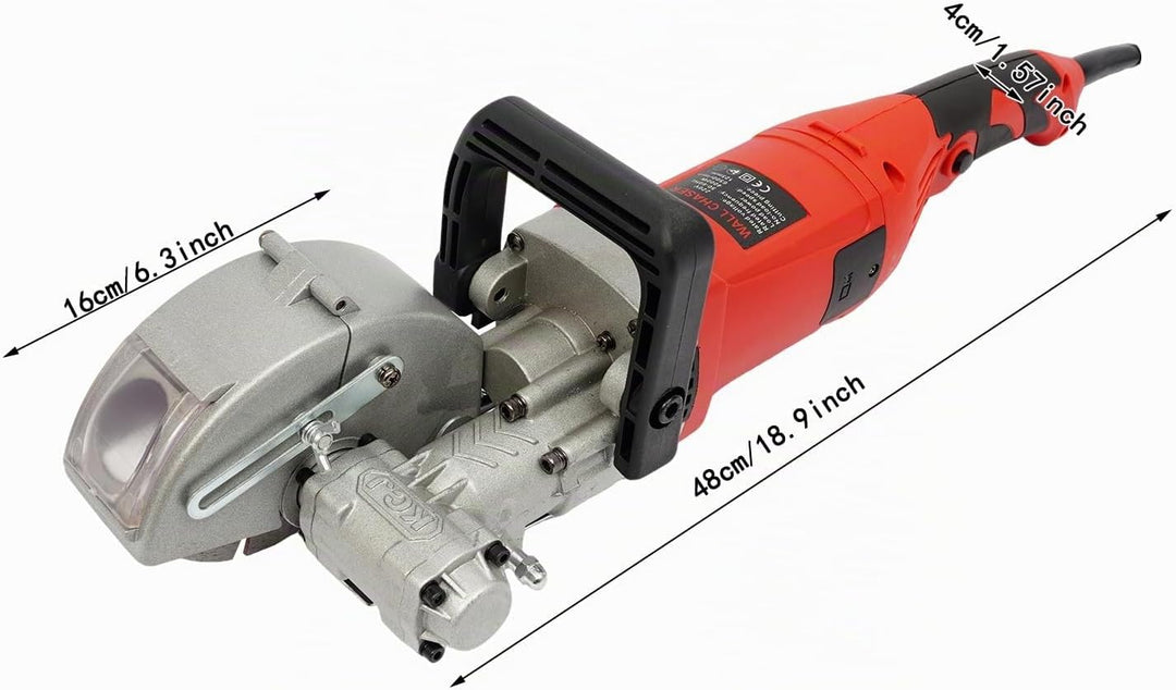 4000W 6000 U/Min Elektrische Mauernutfräse Schlitzfräse Nass-/Trocken-Betonsäge für Beton,Schnitttie