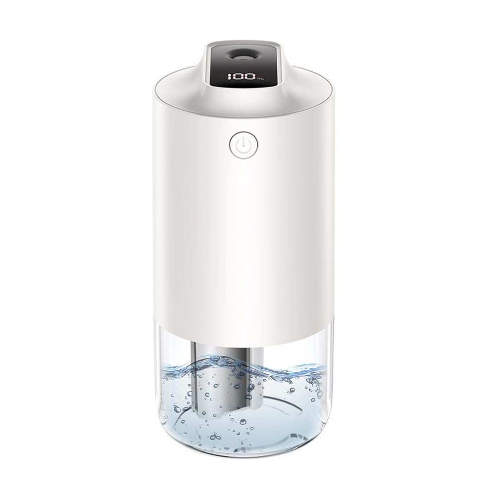Nebel Luftbefeuchter, Tragbarer Luftbefeuchter, Leise Schlafzimmer Luftbefeuchter mit Digitaler Anze