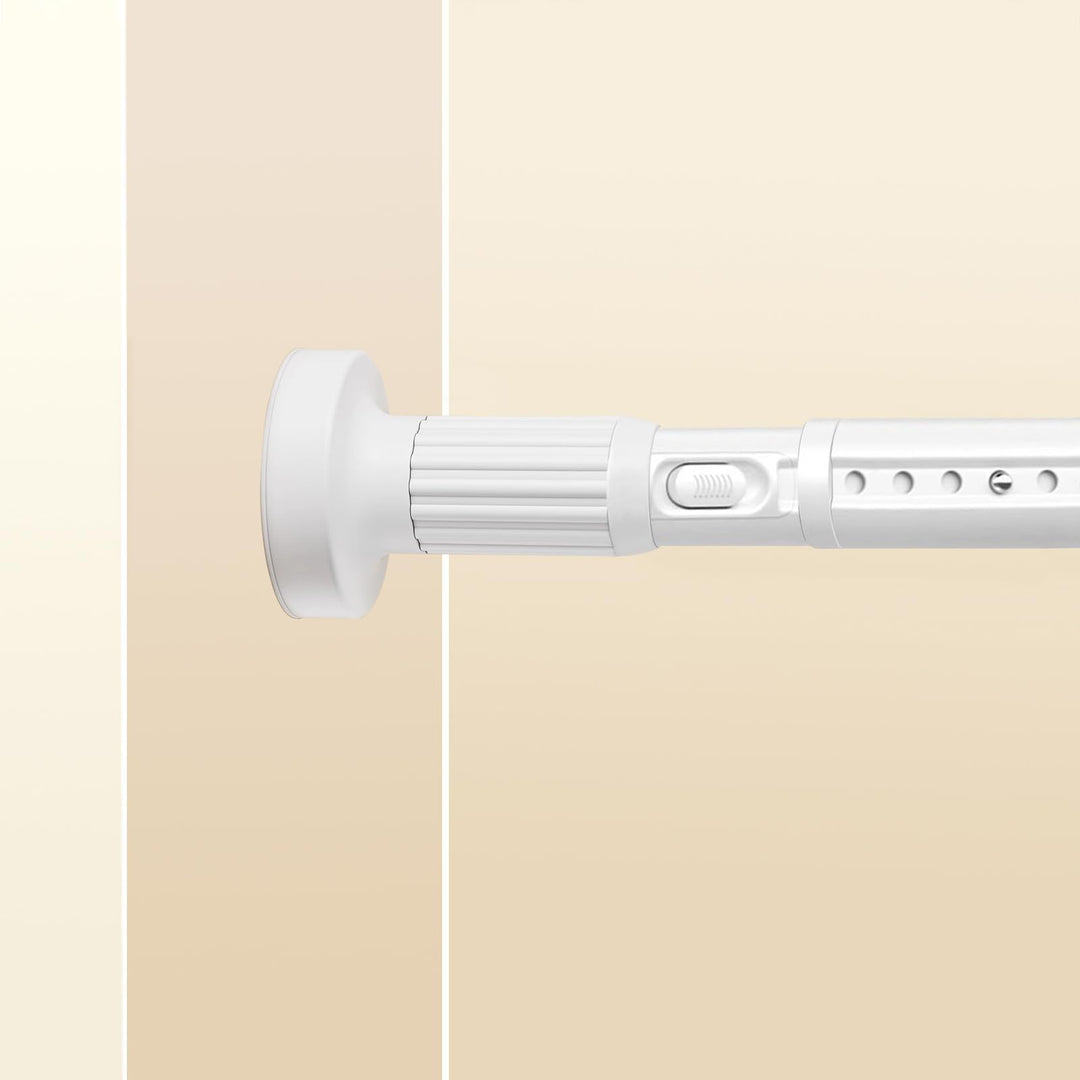 Gardinenstange ohne Bohren 100-580cm, Ø32mm Weiss Multifunktionale Vorhangstange zum Einklemmen - Au