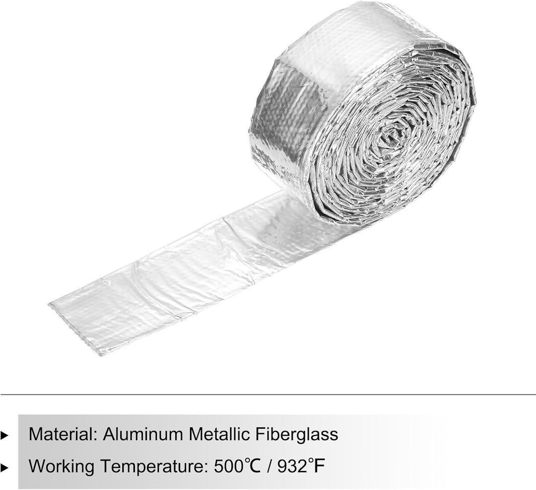QUARKZMAN Wärme Mantel Aluminisierte Ummantelung 15/16" ID x 10.5Ft Aluminium Metall Wärme Mantel fü