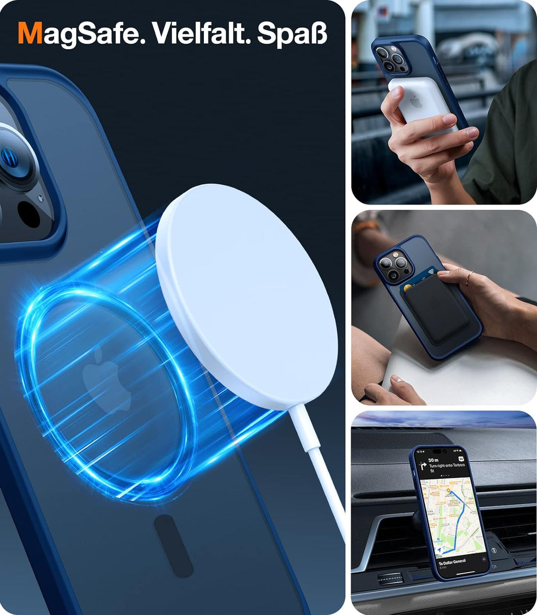 TORRAS Guardian-Mag für iPhone 15 Pro Hülle für MagSafe Zertifizierte Magnetkraft und Schutzkraft Ha