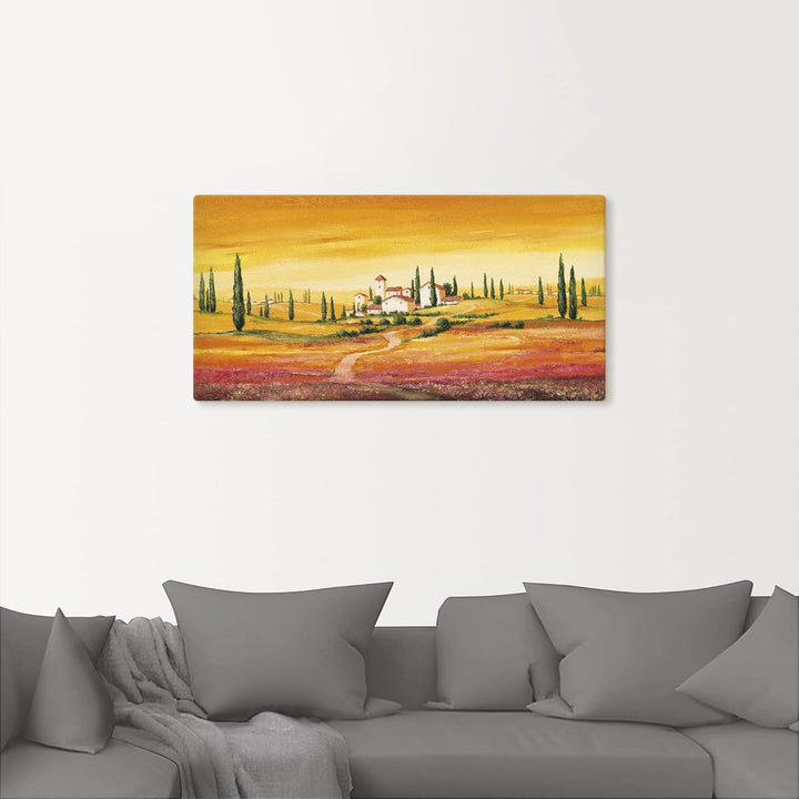 ARTland Leinwandbilder Wandbild Bild auf Leinwand 100 x 50 cm Landschaften Europa Italien Malerei Or