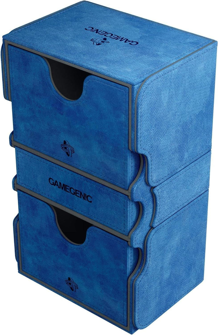 Gamegenic GGS20026ML Stronghold 200-Card Convertible Deck Box, Blue Blau, Blau