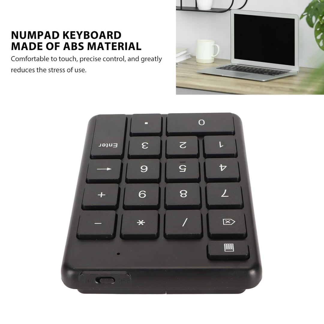 ciciglow Kabelloser Nummernblock, 19 Tasten, Bluetooth 5.1, Batteriebetrieben, Ergonomisch für Lapto
