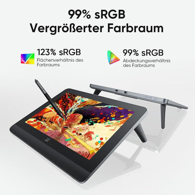 XP-PEN Artist Pro 14 2 Gen. Grafikdisplay, 14 Zoll Grafiktablett, volllaminiertes Pen Display 16K ba