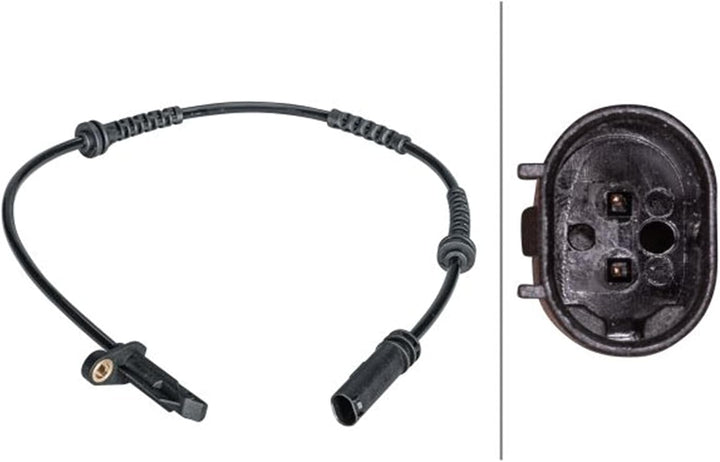 HELLA 6PU 012 679-541 Sensor, Raddrehzahl - 2-polig - hinten - Kabel: 510mm