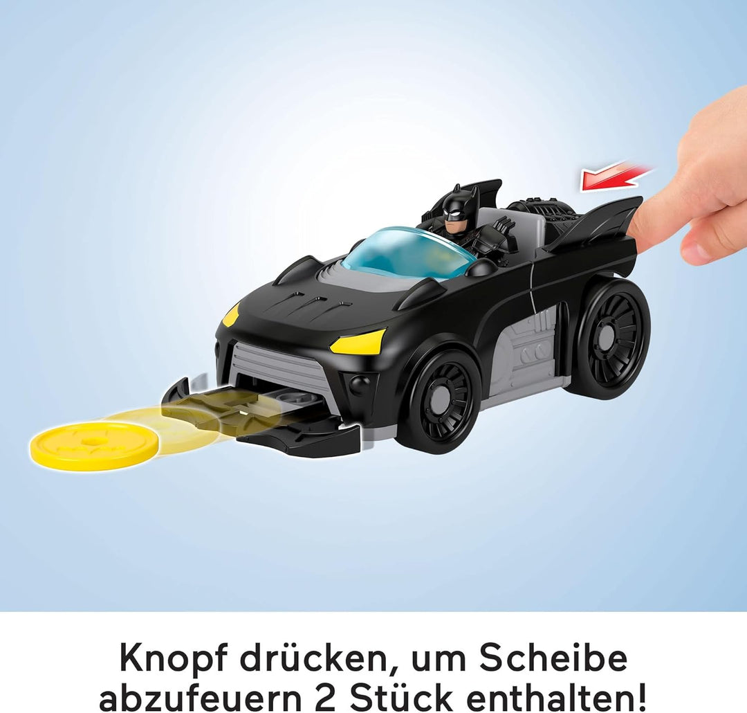 Fisher-Price Imaginext DC Super Friends Metal Force Batmobil Spielzeugauto, ca. 7,6 cm grosse Batman