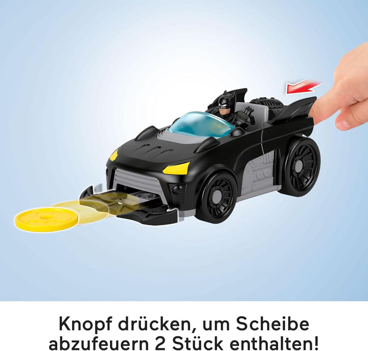 Fisher-Price Imaginext DC Super Friends Metal Force Batmobil Spielzeugauto, ca. 7,6 cm grosse Batman