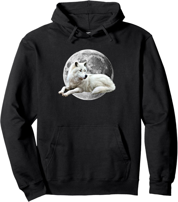 Wolf Motiv Mond Wölfe Pullover Hoodie