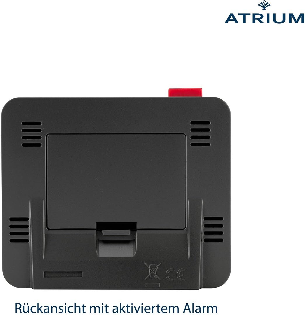 Atrium Funkwecker Digital Quarz sensorgesteuertes Nachtlicht Beleuchtung mit Obenabsteller Datum und