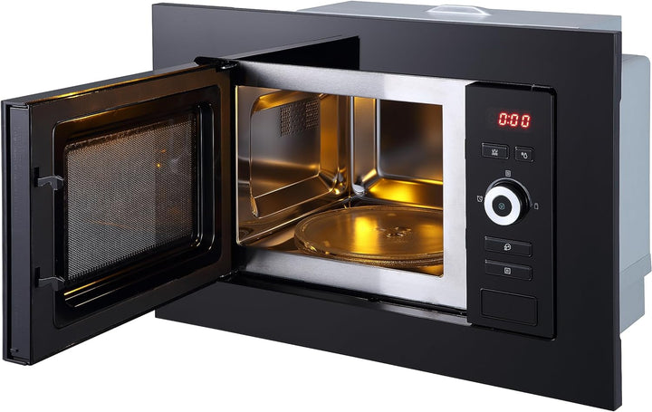 Respekta Einbau-Mikrowelle MW800G / 20 L Mikrowellengerät mit Grill/Mikrowelle 800 W/Grill 1000 W /