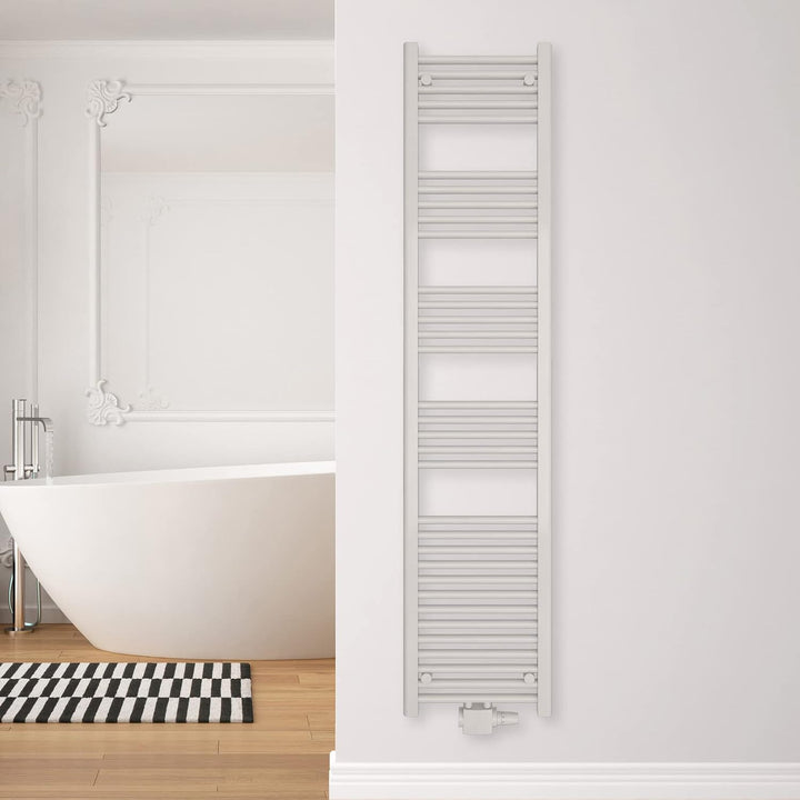 SHV Badheizkörper mit Mittelanschluss in weiss | Heizkörper für Badezimmer, Handtuchhalter für Wand