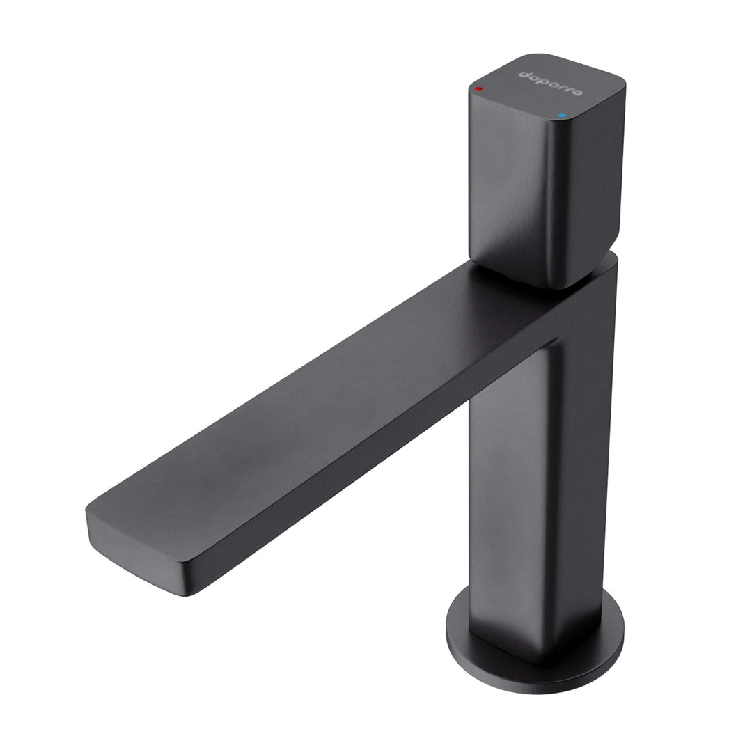 doporro Armatur Bad Wasserhahn Badezimmer Einhebelmischer Schwarz matt 19,6 cm hoch Waschbeckenarmat