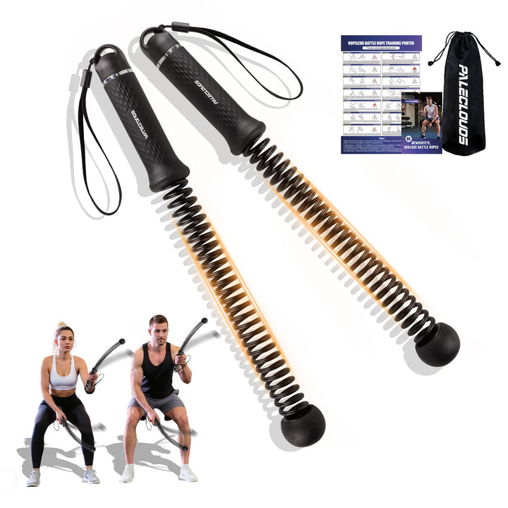 Ropeless Battle Ropes, Battle Rope Ohne Seil mit Tragetasche & Übungsanleitung, Gewichtete Trainings