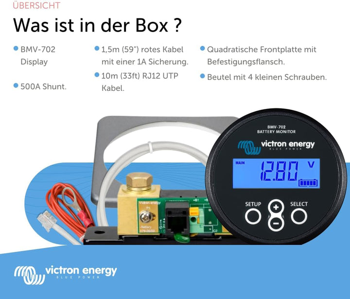 Victron Energy BMV-702 Batterie Monitor (Schwarz) BMV 702 - Schwarz, BMV 702 - Schwarz