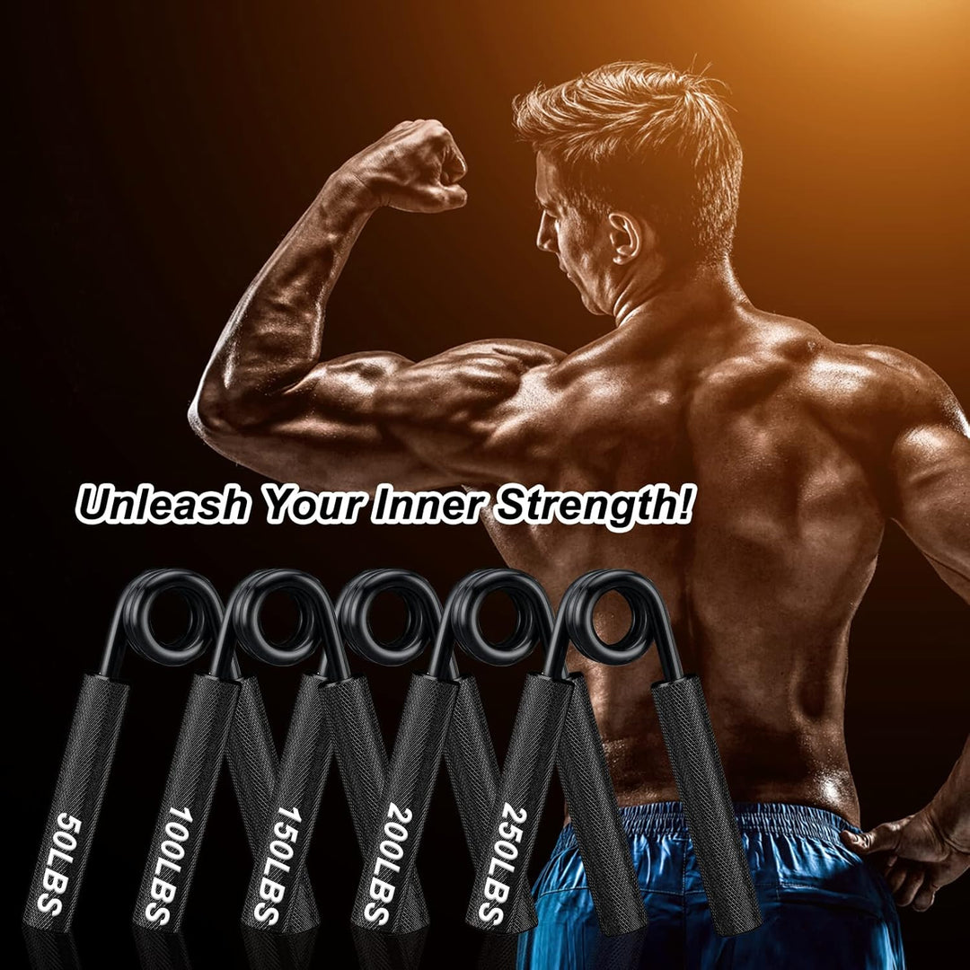 COVVY Griffkraft Trainer Set,50/100/150/200/250LBS Handgriff Trainer,rutschfester Metall unterarmtra