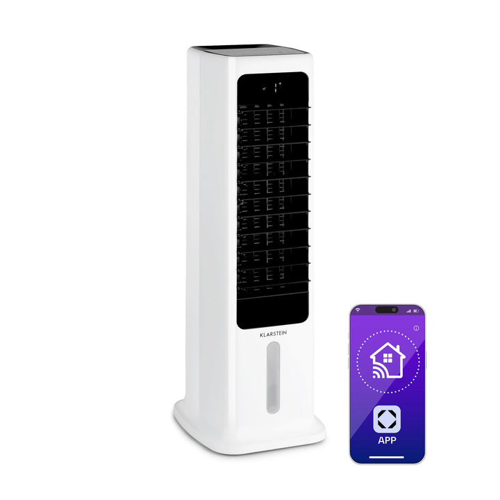 Klarstein Klimaanlage ohne Abluftschlauch, 5-in-1 Klimagerät mit Nachtmodus, Leiser Ventilator & Luf