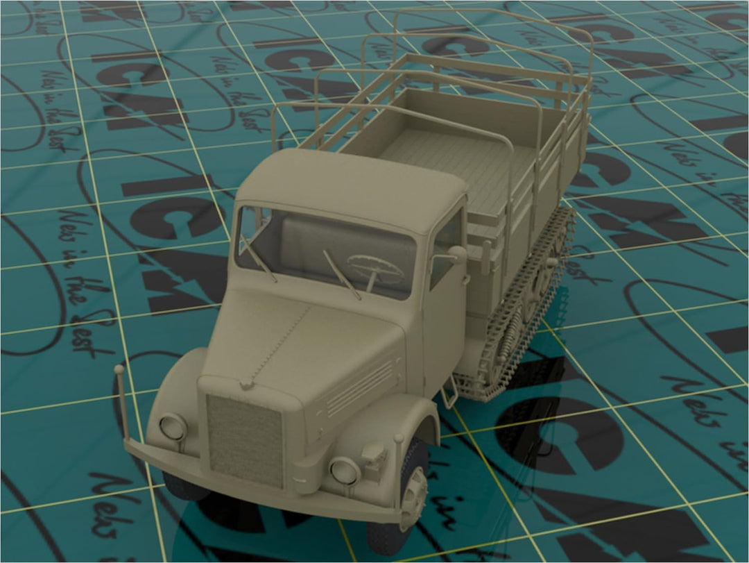ICM 35453 Modellbausatz KHD S3000/SS M Maultier WWII German Semi-Tracked Truck, Schwarz