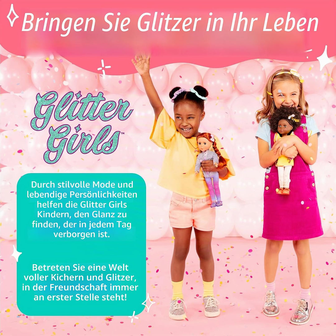 Glitter Girls Puppe Charlie – Bewegliche 36 cm Puppe mit Puppenkleidung, Zubehör und roten langen Ha
