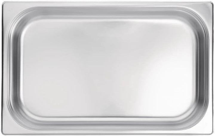 Vogue Gastronorm-Pfanne 1/1, Edelstahltablett, Tiefe: 100 mm, Fassungsvermögen: 13,5 Liter, Behälter