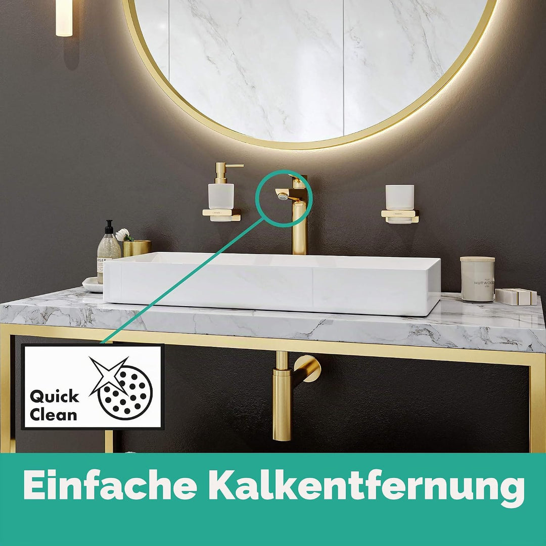hansgrohe Wasserhahn Talis E (wassersparende Armatur mit hohem Auslauf 240mm, Zugstangen- Ablauf), P